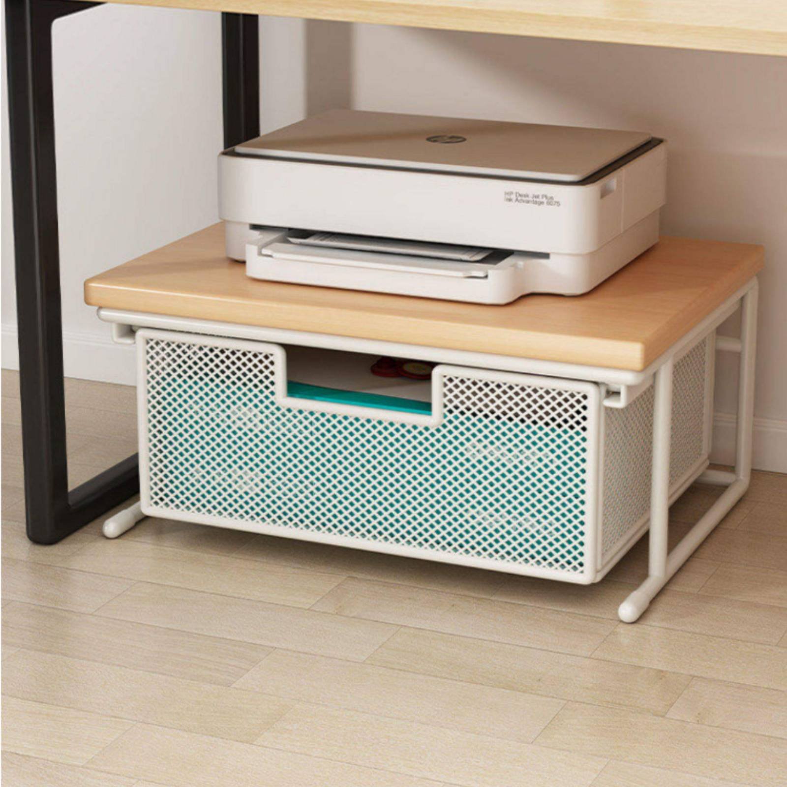 Printer Stand - حامل طابعة مع درج لتوفير المساحة،