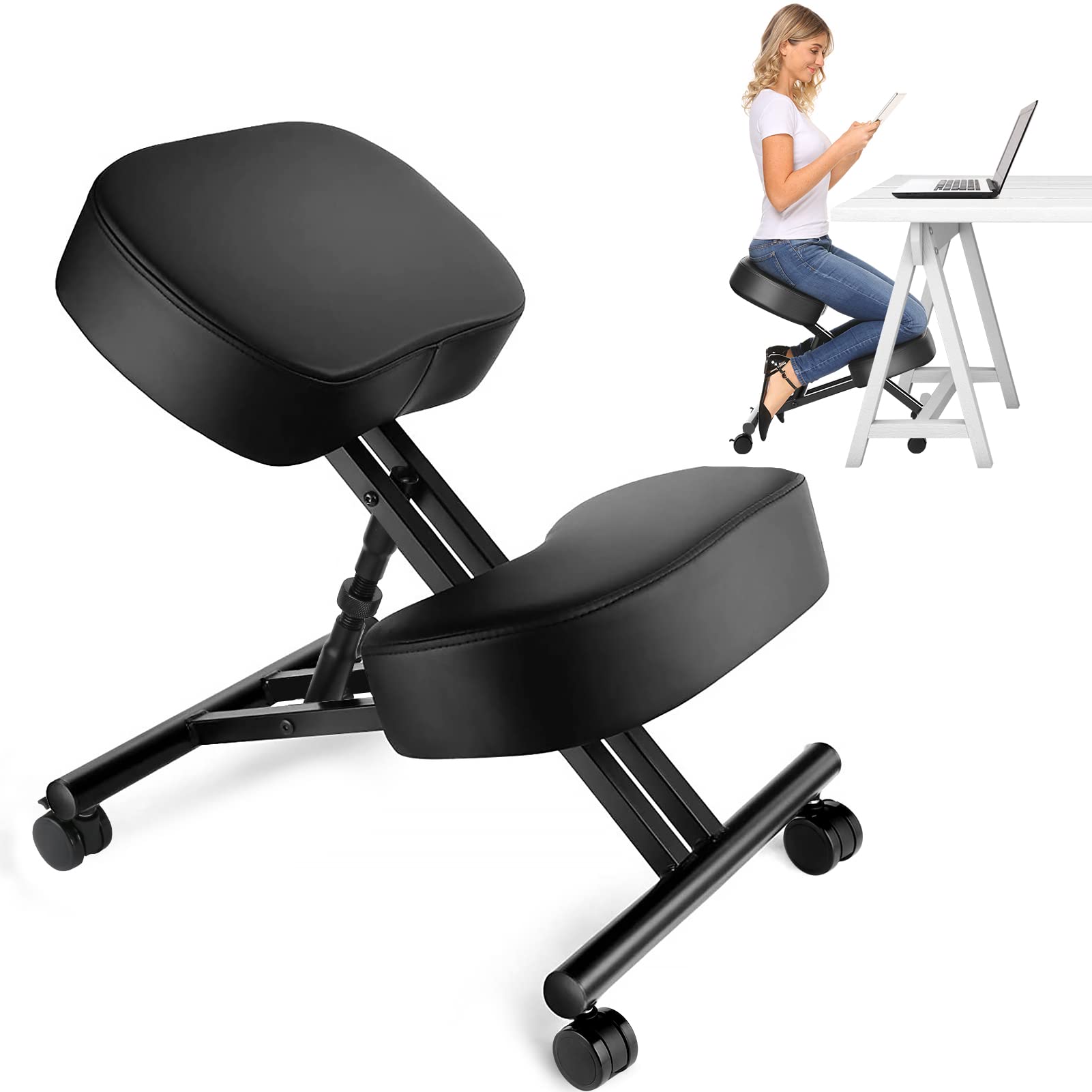 Office Stool - كرسي للركوع مريح للمكتب، مقعد قابل