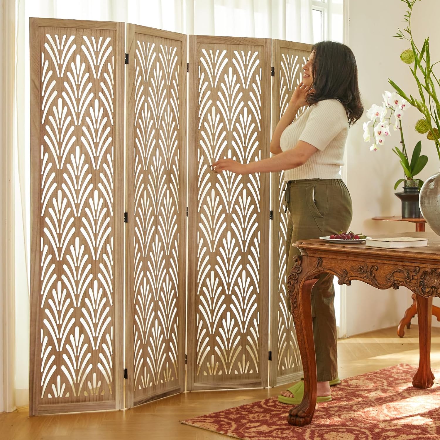Partition Screen Divider - حاجز تقسيم غرفة قابل للطي بطول