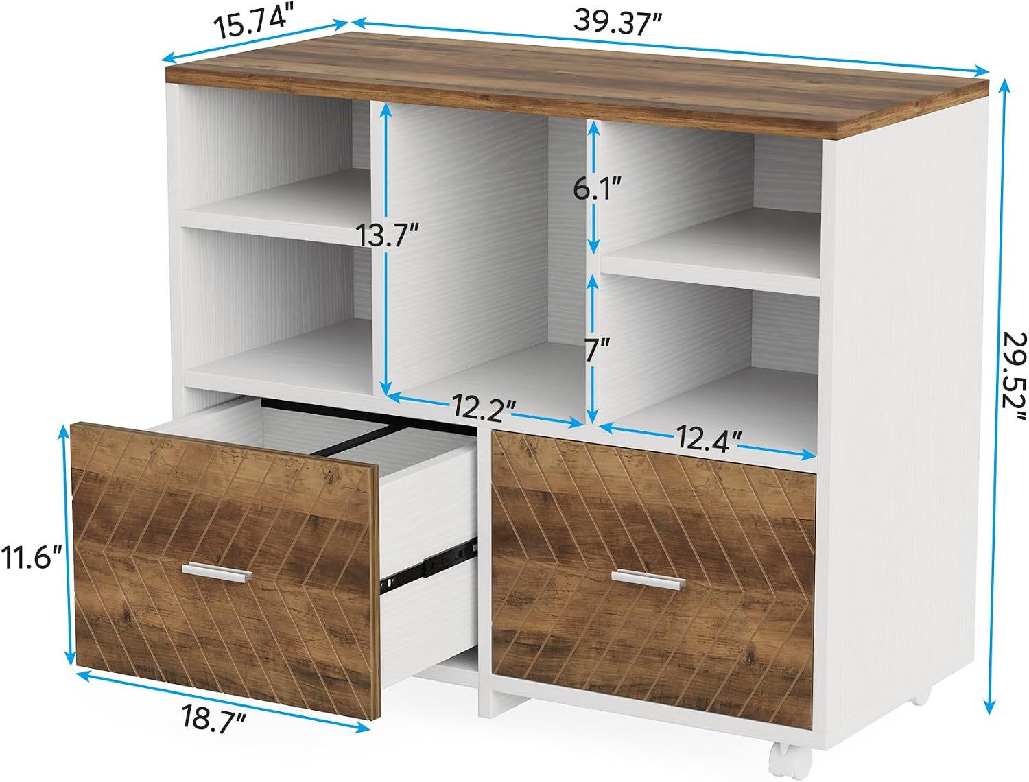 خزانة ملفات خشبية بدرجين، خزان - مراجعة Printer Stand وسعره