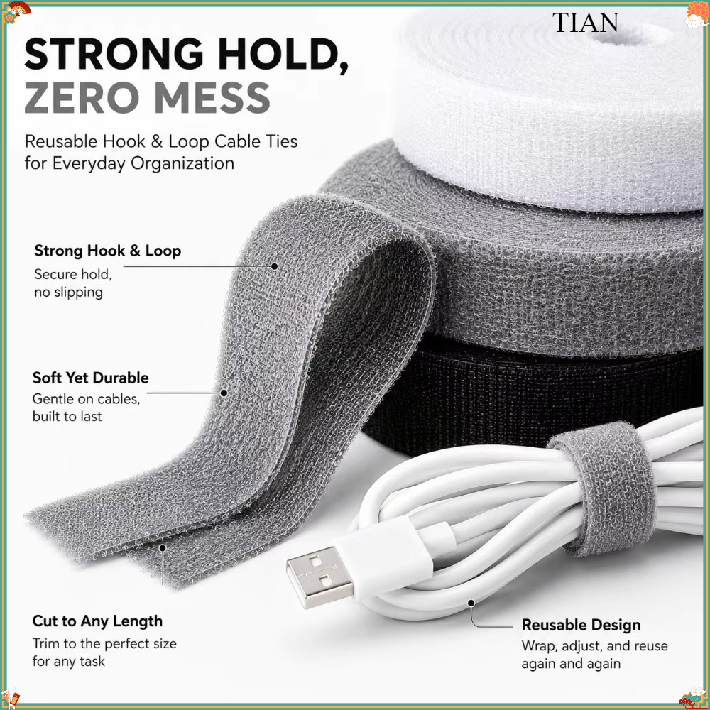 1 قطعة رول ربطات كابلات قابلة  - مراجعة Desk Organizer وسعره