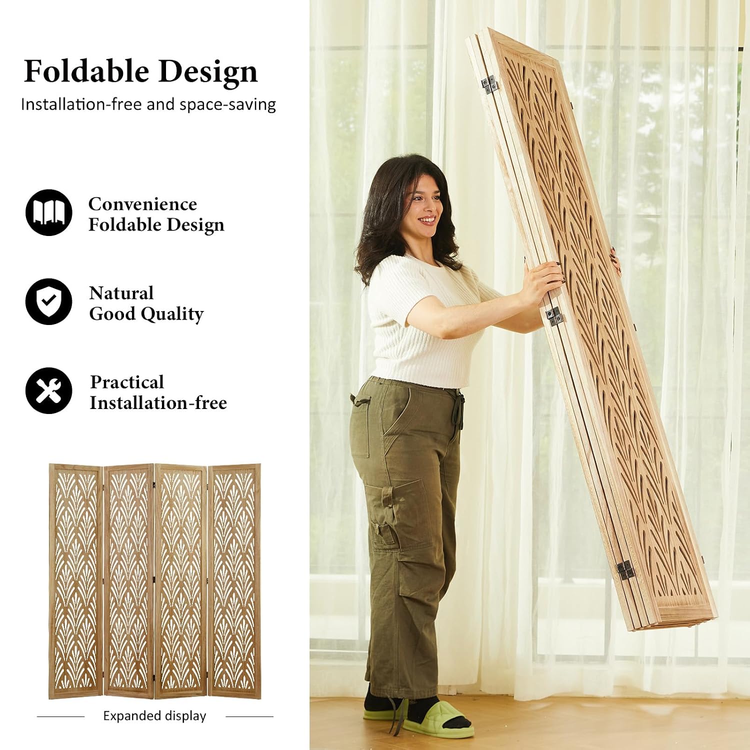 حاجز تقسيم غرفة قابل للطي بطول - مراجعة Partition Screen Divider وسعره